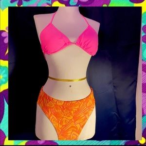 Vintage Opi Bikini Top/ Athleta Swim Bottoms